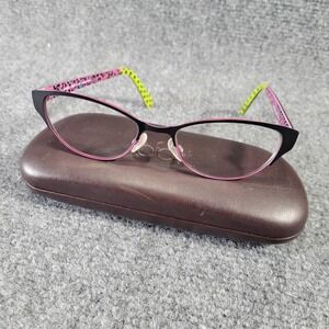 Lafont Eyeglass Frames IRMA 594 51-17-140 Black Cat Eye Pink Leopard w/ Case